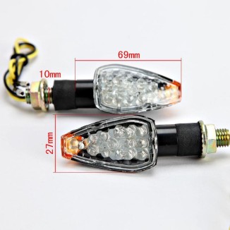 Φλας μοτοσυκλέτας Led 12V (2τμχ - 24Led)