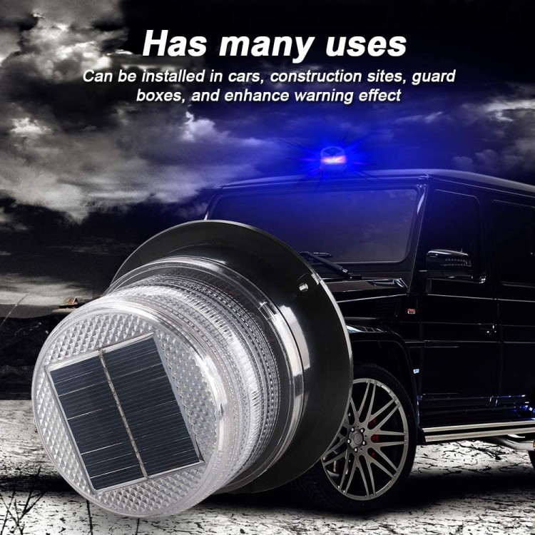 Ηλιακός μαγνητικός μπλε φάρος 8 Led αδιάβροχος