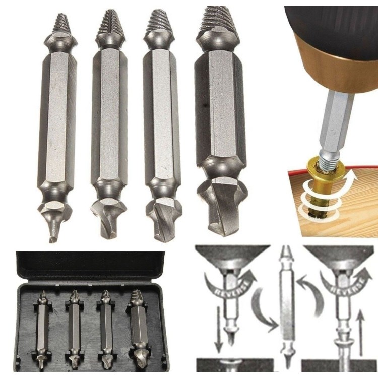 Σετ Εξολκέων Χαλασμένων Βιδών 4 Τεμαχίων (Speedout)