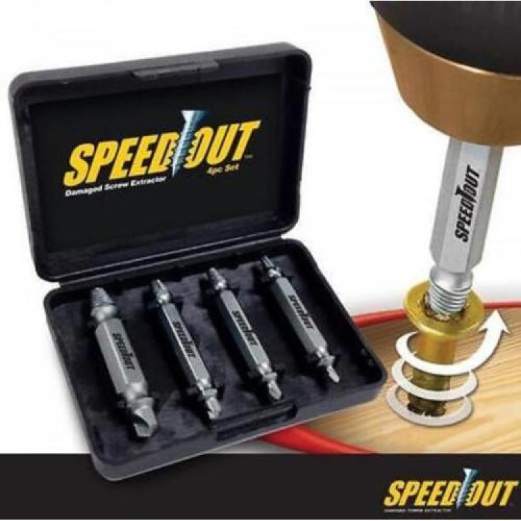 Σετ Εξολκέων Χαλασμένων Βιδών 4 Τεμαχίων (Speedout)