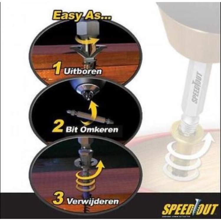Σετ Εξολκέων Χαλασμένων Βιδών 4 Τεμαχίων (Speedout)