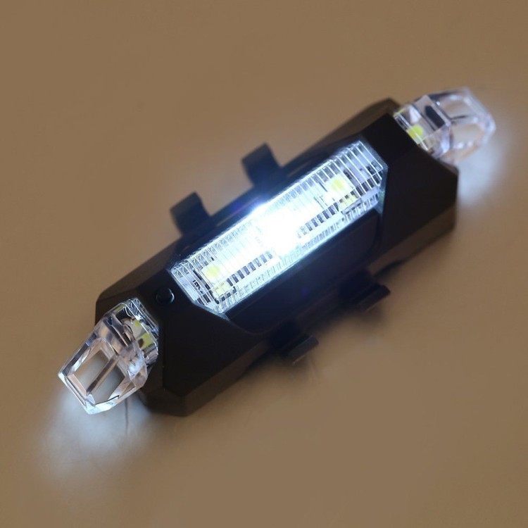 Επαναφορτιζόμενο σούπερ φωτεινό φως ποδήλατου με 5 Led