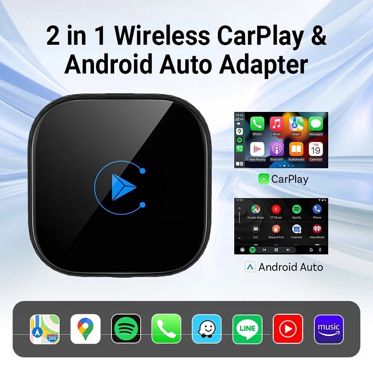 Ασύρματος προσαρμογέας Android Auto & Carplay για iOS & Android