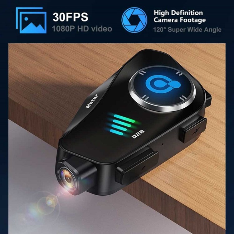 Ασύρματο καταγραφικό & ενδοεπικοινωνία κράνους Bluetooth μοτοσυκλέτας