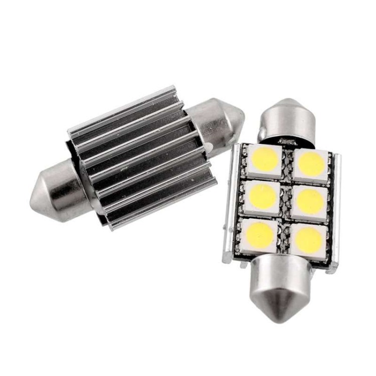 Led λάμπες 2x6 36 χιλιοστά SMD 5050 12v Canbus