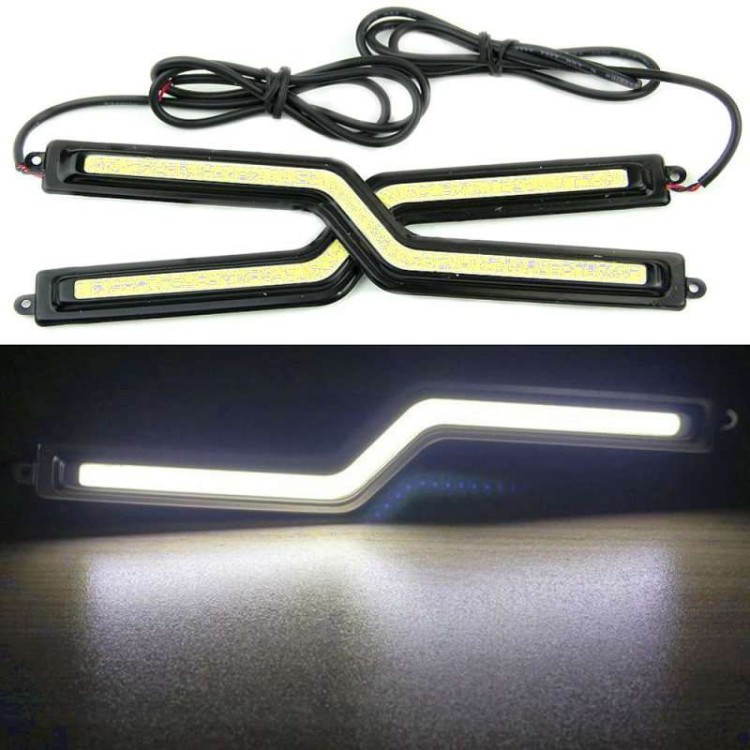 Led φώτα ημέρας σχήμα Z 6w με αυτοκόλλητα 3M