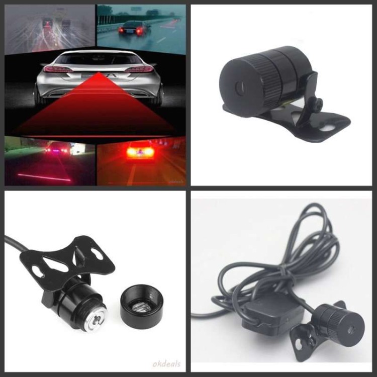 Πίσω Led Laser προειδοποιησης σύγκρουσης αυτοκινήτου απο ομίχλη