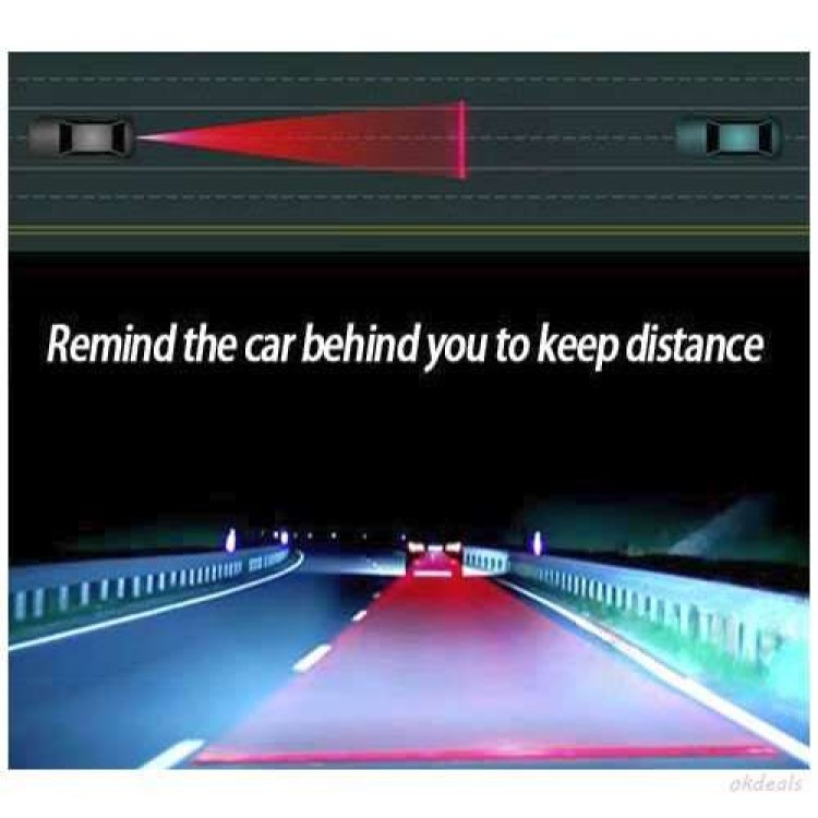 Πίσω Led Laser προειδοποιησης σύγκρουσης αυτοκινήτου απο ομίχλη