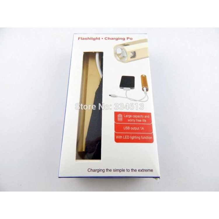 Φακός αλουμινίου 3w cree led 700lm + power bank 2000 mAh