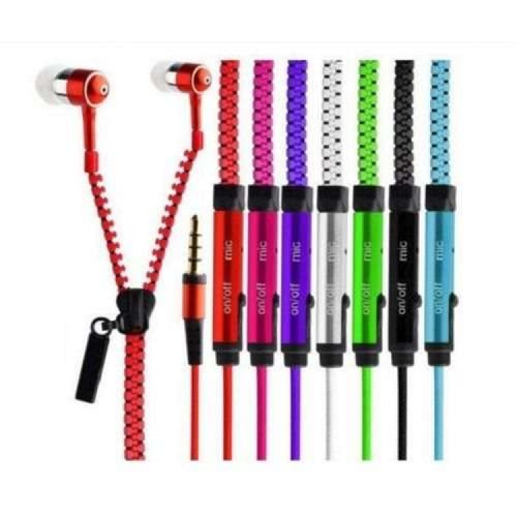 Ακουστικά hands free 3.5mm με φερμουάρ