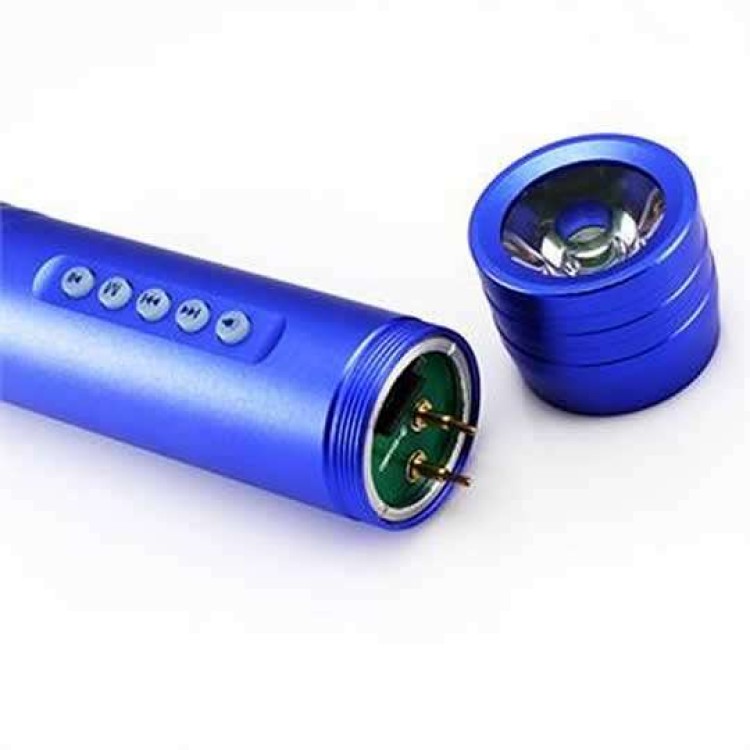 Φακός Led με ράδιο Mp3 για το ποδήλατο & κάμπινγκ