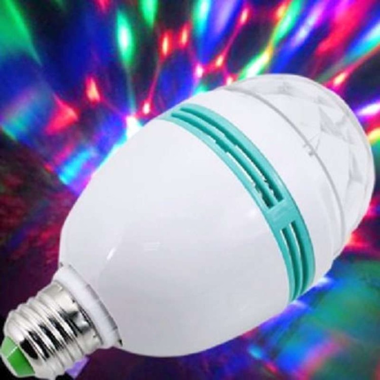 Λάμπα Led περιστρεφόμενη RGB dj party 3w