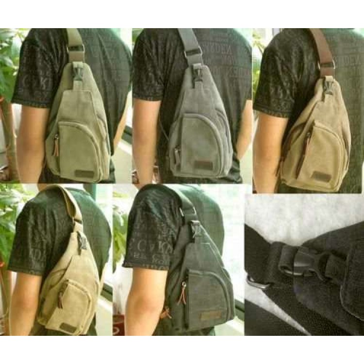 Τσαντάκι ώμου καμβάς πεζοπορίας ποδηλασίας