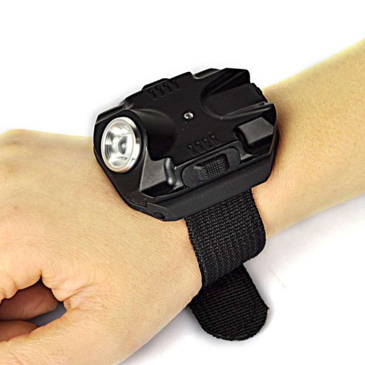 Ισχυρός φακός επαναφορτιζόμενος Led Q5 καρπού βραχιόλι με πυξίδα