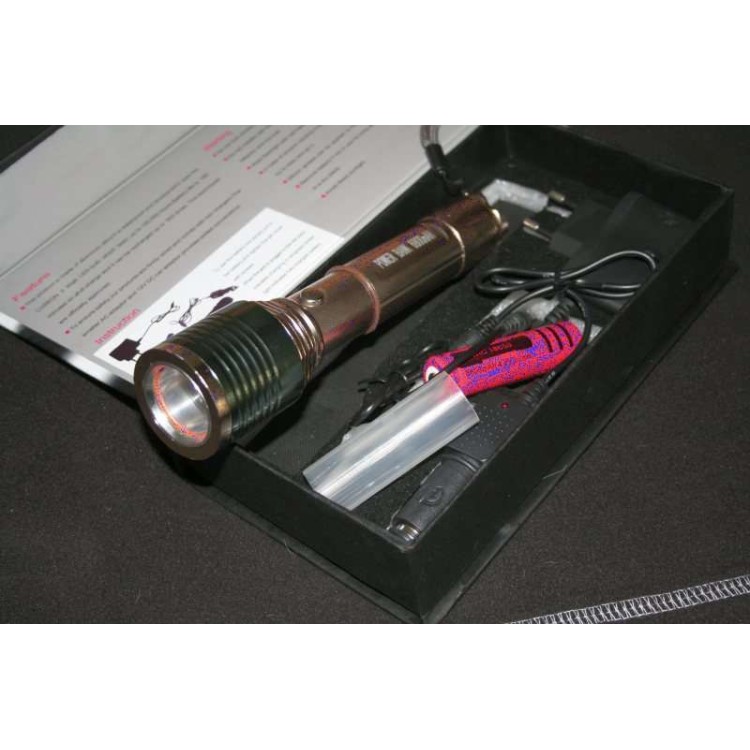 Φακός Led 3w zoom & power bank