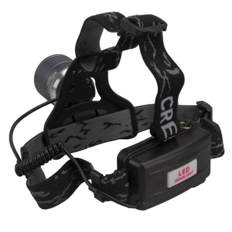 Φακός κεφαλής ζουμ 1800Lm & 2x18650 μπαταρίες Li-ion