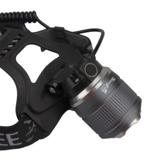 Φακός κεφαλής ζουμ 1800Lm & 2x18650 μπαταρίες Li-ion