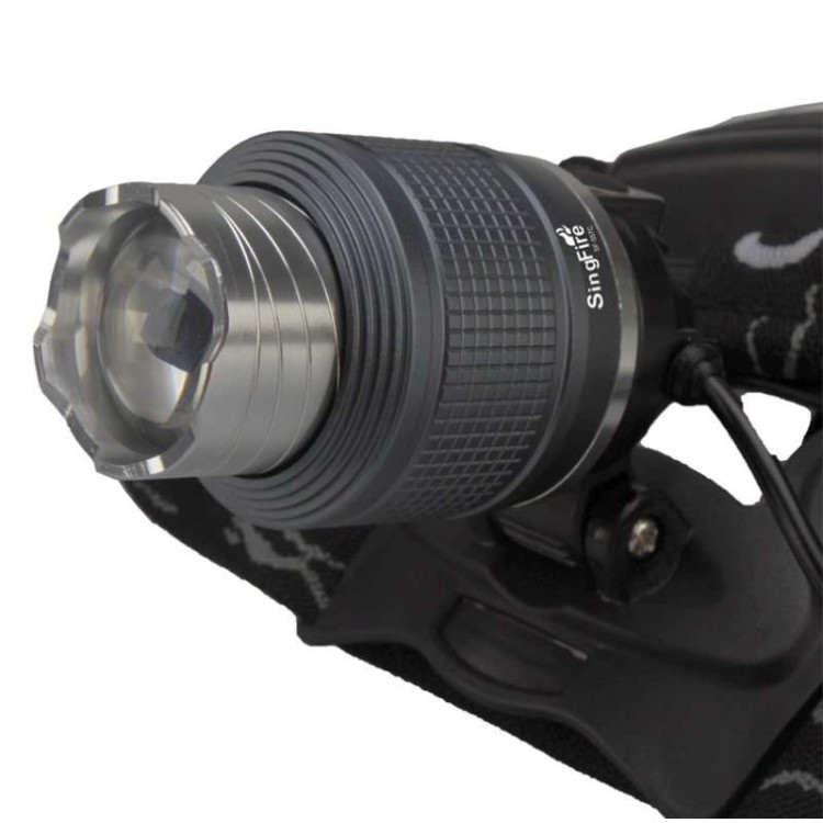 Φακός κεφαλής ζουμ 1800Lm & 2x18650 μπαταρίες Li-ion