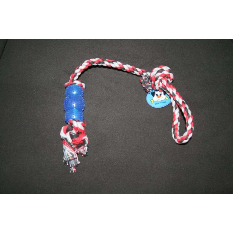 Παιχνίδι σκύλου με σχοινί και σκληρό πλαστικό