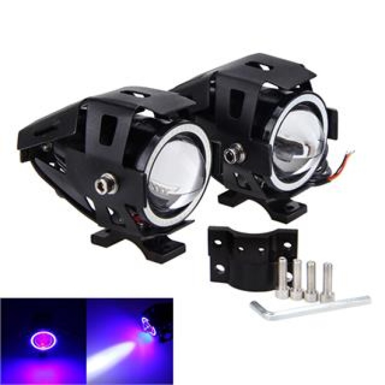 Προβολείς Μοτοσυκλέτας 15W U7 Led 12-80V με φώς ημέρας (2τμχ)