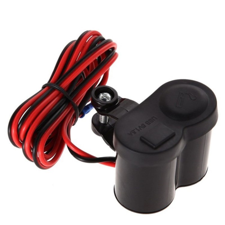 Φορτιστής αναπτήρα μοτοσυκλέτας αδιάβροχος 2.1A με μονό USB