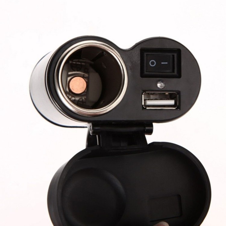 Φορτιστής αναπτήρα μοτοσυκλέτας αδιάβροχος 2.1A με μονό USB