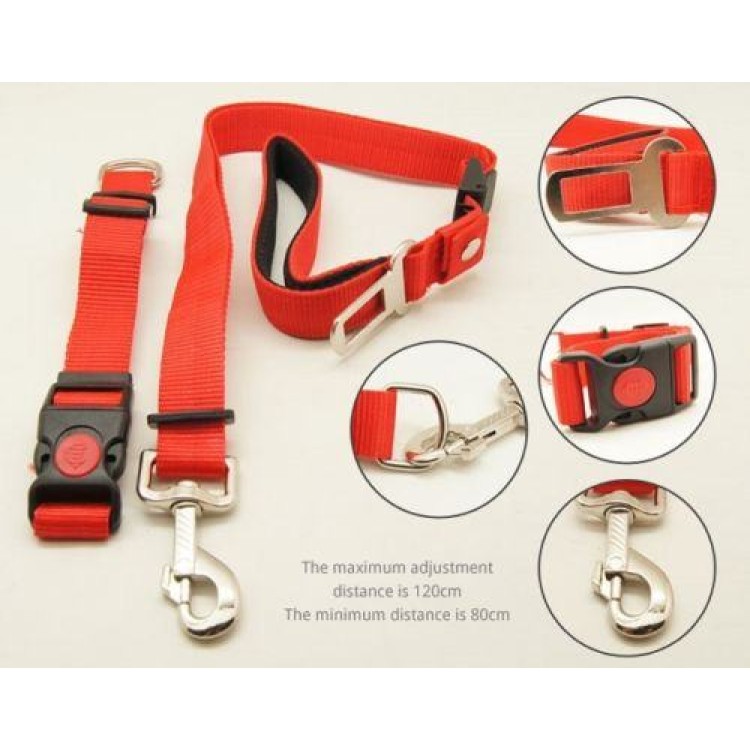 Ρυθμιζόμενο κολάρο με λουρί σκύλου 120cm και Ασφάλεια αυτοκινήτου