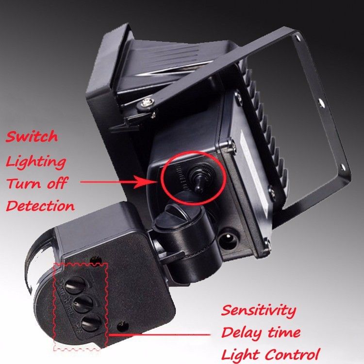 Ηλιακός προβολέας εξώπορτας κήπου 60 Led και αισθητήρα κίνησης