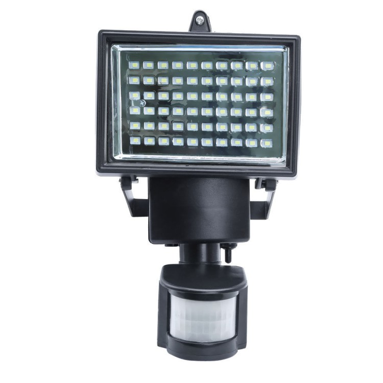 Ηλιακός προβολέας εξώπορτας κήπου 60 Led και αισθητήρα κίνησης