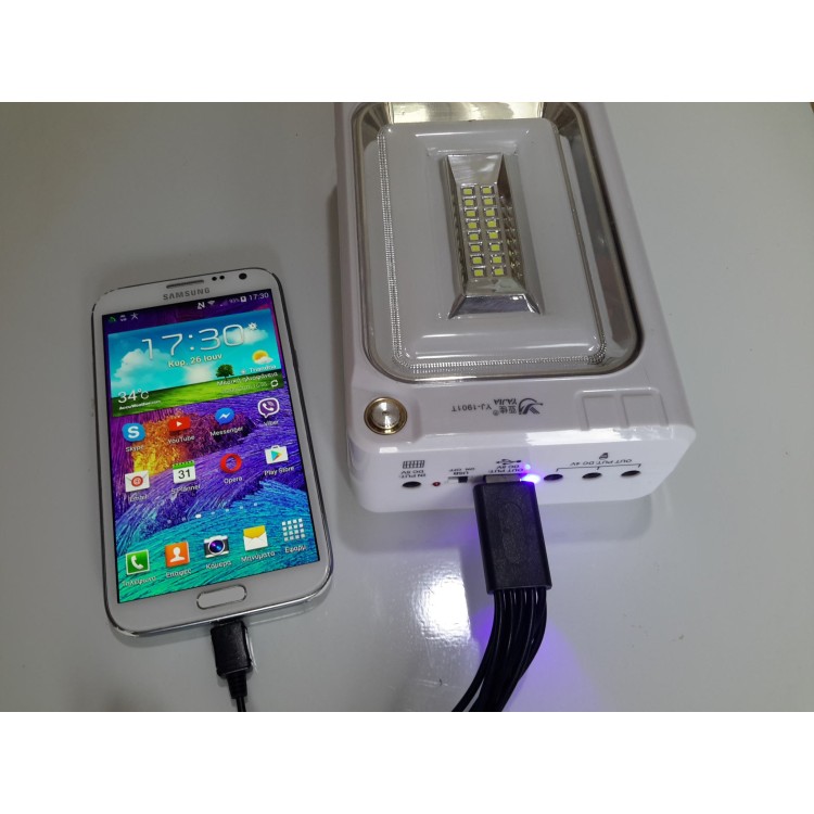 Σύστημα ηλιακής ενέργειας με επαναφορτιζόμενη μπαταρία 2200mAh